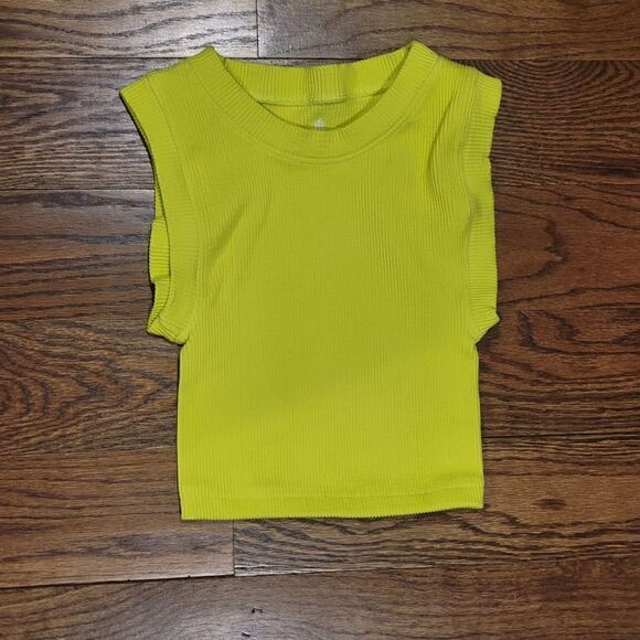 Free People, Happiness Runs Muscle Tank, XS/S, Neon Margarita - Picture 2 of 4